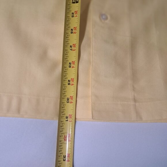 DANIEL CREMIEUX Shirt Short-Sleeve Button Front Collared Casual Yellow Mens XL - Picture 12 of 13